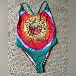 Tye Dye Sublime One Piece Swimsuit Size Small